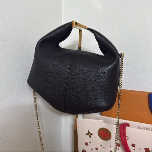 🖤 Polène Béri Bag in Black Polene Bag with gold chain with box - Picture 8 of 12